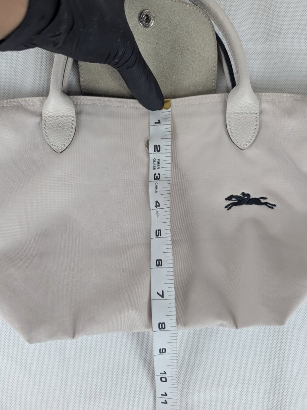 Pre-Owned Longchamp Le Pliage Nylon Tote Bag White – Authentic – Fast Dispatch - Picture 13 of 16